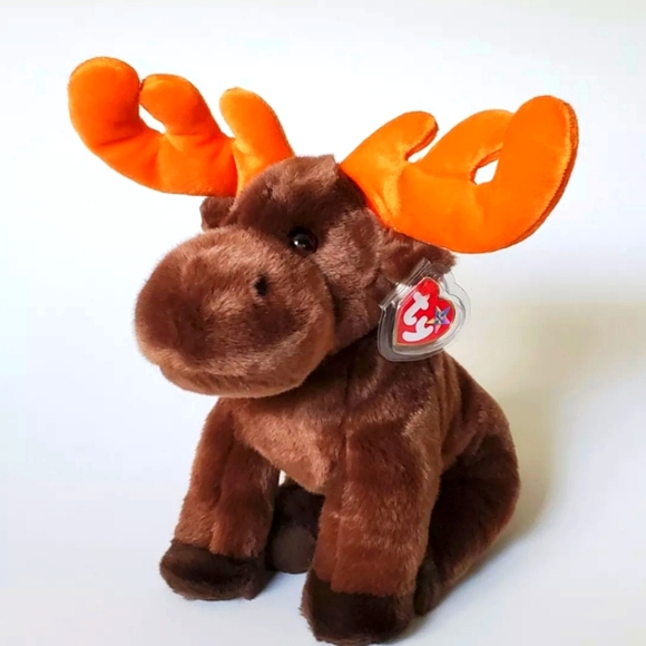 1999 Ty Beanie Buddy Chocolate Moose Plush Stuffed Animal Toy 12” - Picture 1 of 4